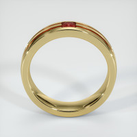 18K Yellow Gold Ruby Men's Wedding Band Image