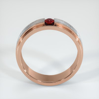 14K Rose Gold Ruby Men's Wedding Band Image