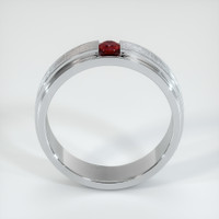 14K White Gold Ruby Men's Wedding Band Image