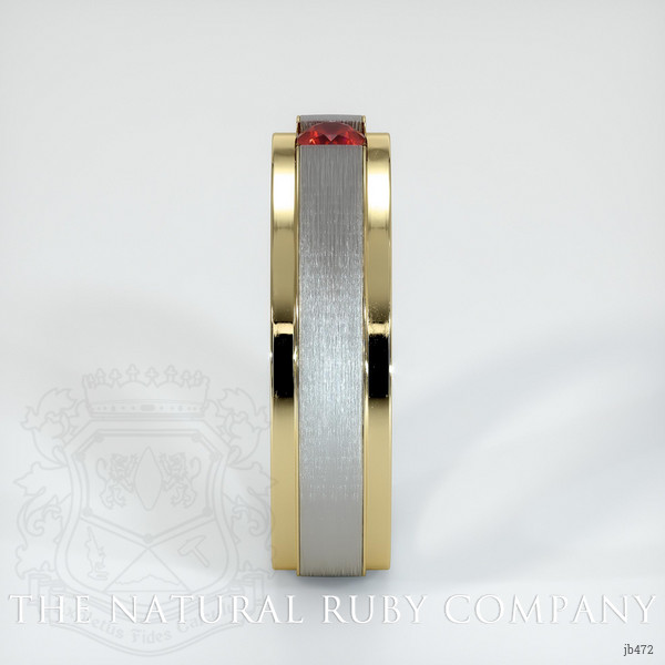 14K Yellow Gold Ruby Men's Wedding Band