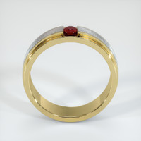 18K Yellow Gold Ruby Men's Wedding Band Image