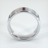 Platinum 950 Ruby and Diamond Men's Wedding Band Image