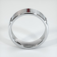 Platinum 950 Ruby and Diamond Men's Wedding Band Image