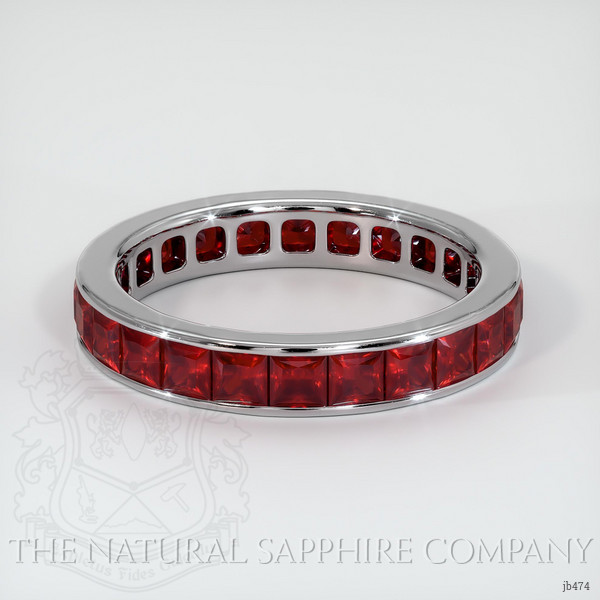 Platinum 950 Ruby Eternity Wedding Band