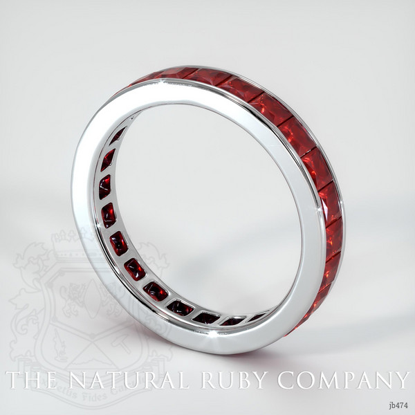 Platinum 950 Ruby Eternity Wedding Band