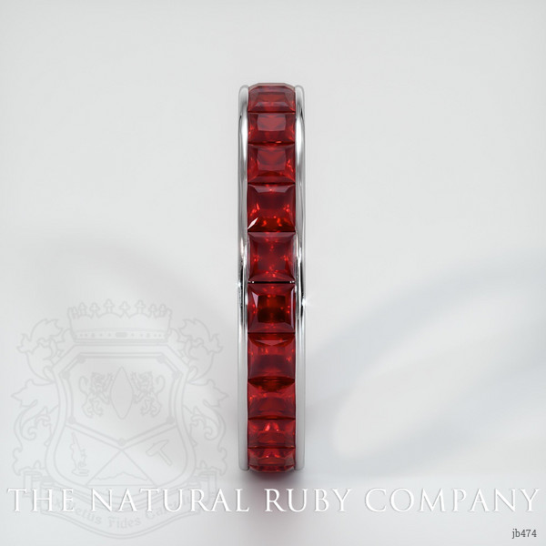 Platinum 950 Ruby Eternity Wedding Band