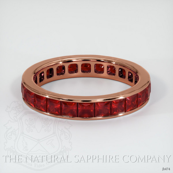 14K Rose Gold Ruby Eternity Wedding Band