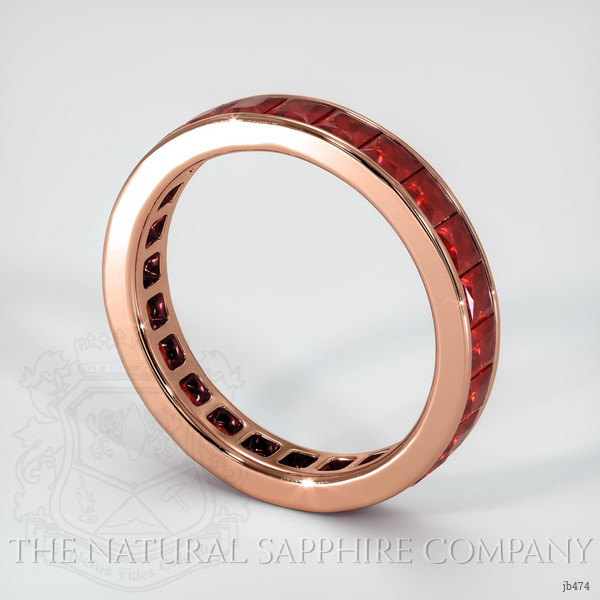 14K Rose Gold Ruby Eternity Wedding Band