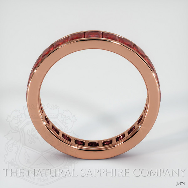 14K Rose Gold Ruby Eternity Wedding Band