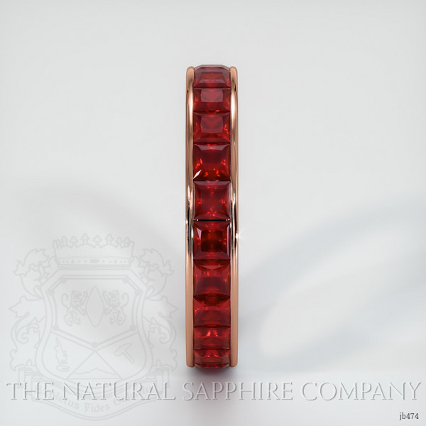 14K Rose Gold Ruby Eternity Wedding Band