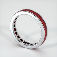 18K White Gold Ruby Eternity Wedding Band Image