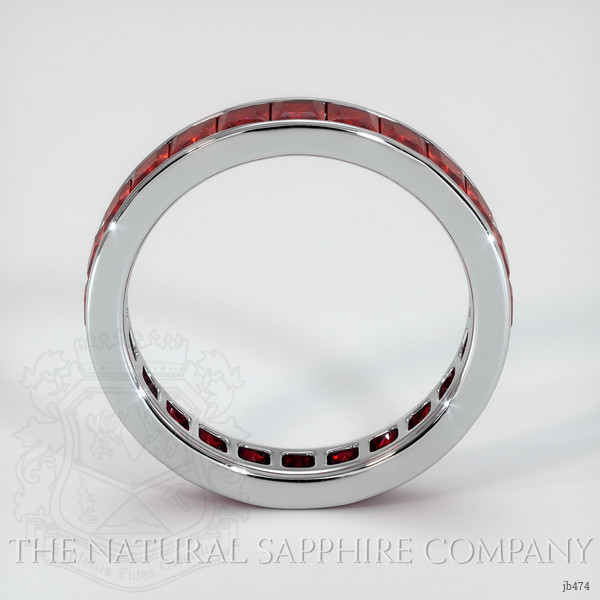 18K White Gold Ruby Eternity Wedding Band