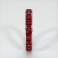 18K White Gold Ruby Eternity Wedding Band Image