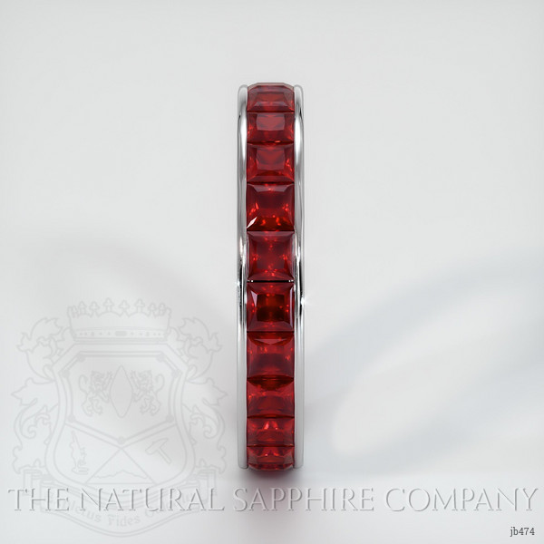 18K White Gold Ruby Eternity Wedding Band