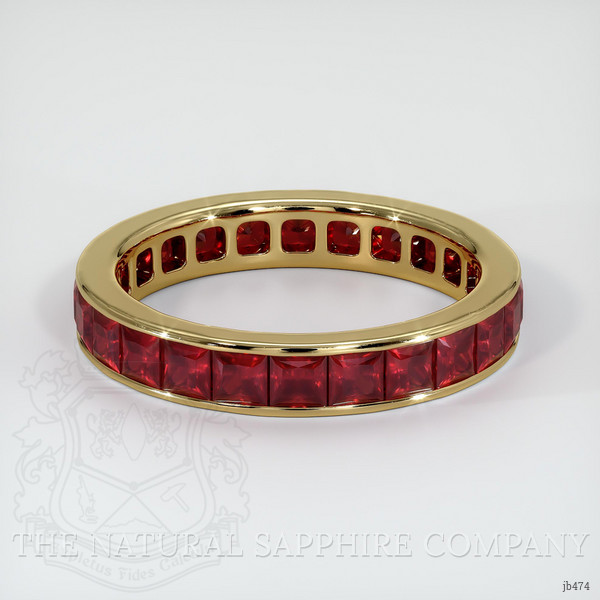 14K Yellow Gold Ruby Eternity Wedding Band