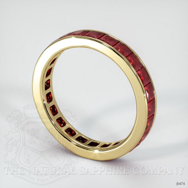 14K Yellow Gold Ruby Eternity Wedding Band
