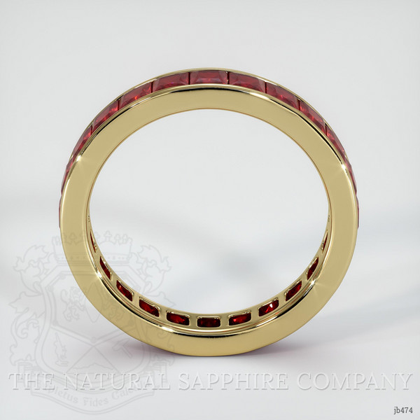 14K Yellow Gold Ruby Eternity Wedding Band