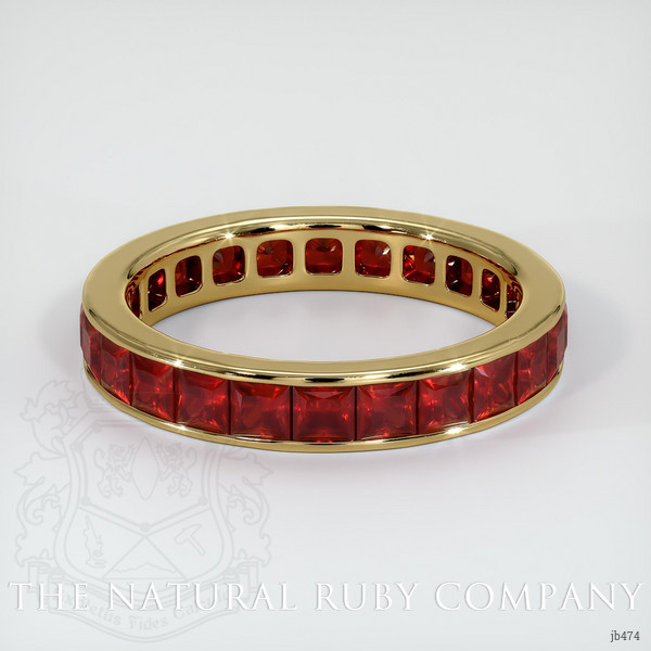 18K Yellow Gold Ruby Eternity Wedding Band
