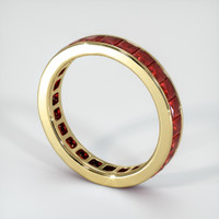 18K Yellow Gold Ruby Eternity Wedding Band Image