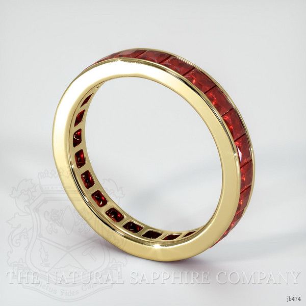 18K Yellow Gold Ruby Eternity Wedding Band