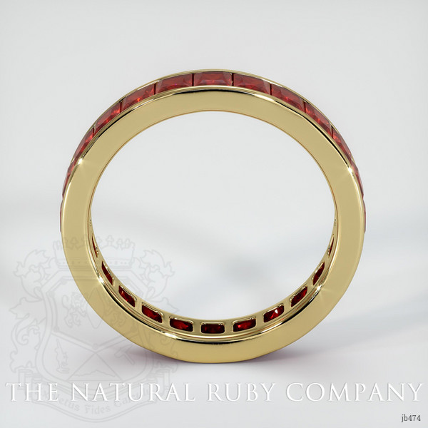 18K Yellow Gold Ruby Eternity Wedding Band