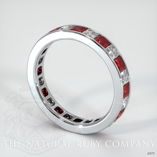 Platinum 950 Sapphire and Ruby Eternity Wedding Band