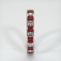 14K Yellow Gold Sapphire and Ruby Eternity Wedding Band Image