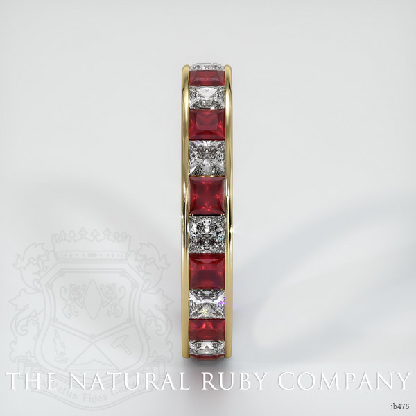 14K Yellow Gold Sapphire and Ruby Eternity Wedding Band