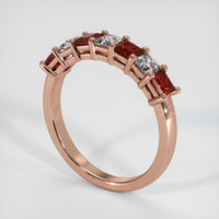 14K Rose Gold Prong Wedding Band Image