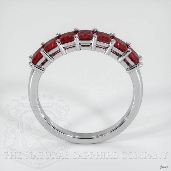 Platinum 950 Ruby Prong Wedding Band