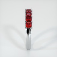 Platinum 950 Ruby Prong Wedding Band Image