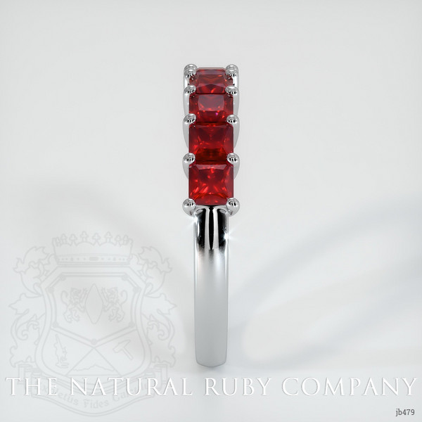 Platinum 950 Ruby Prong Wedding Band