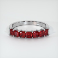 14K White Gold Prong Wedding Band Video