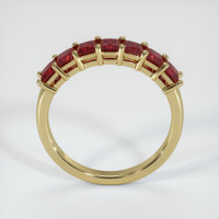 14K Yellow Gold Ruby Prong Wedding Band Image