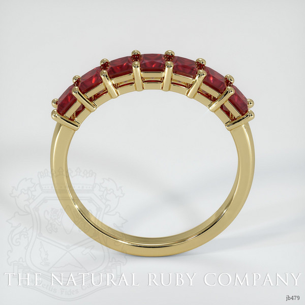 14K Yellow Gold Ruby Prong Wedding Band
