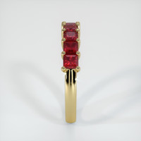 14K Yellow Gold Ruby Prong Wedding Band Image