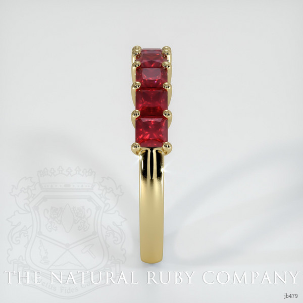 14K Yellow Gold Ruby Prong Wedding Band