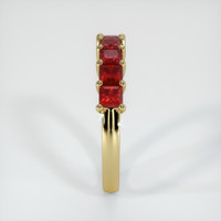 18K Yellow Gold Ruby Prong Wedding Band Image