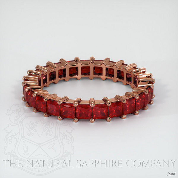 14K Rose Gold Ruby Eternity Wedding Band