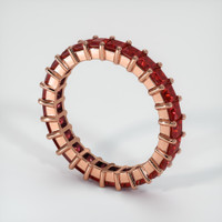 14K Rose Gold Ruby Eternity Wedding Band Image