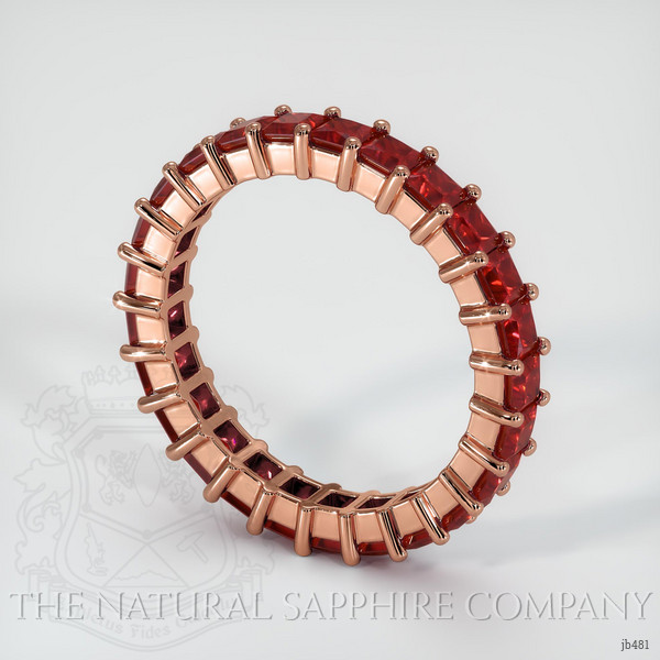 14K Rose Gold Ruby Eternity Wedding Band