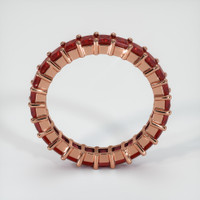 14K Rose Gold Ruby Eternity Wedding Band Image