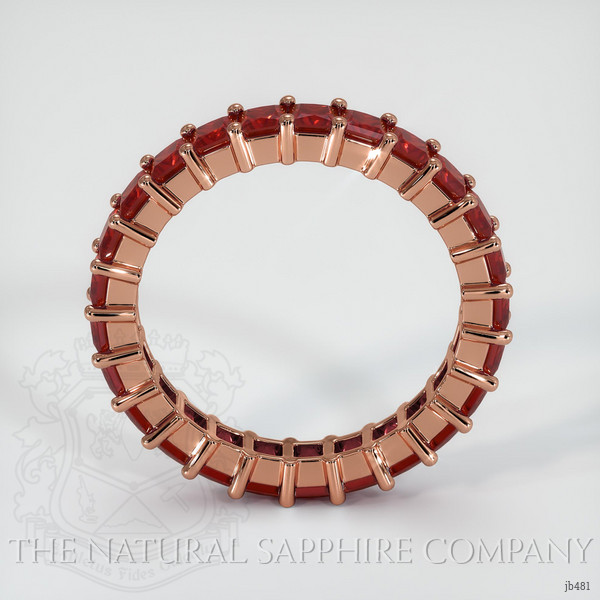 14K Rose Gold Ruby Eternity Wedding Band