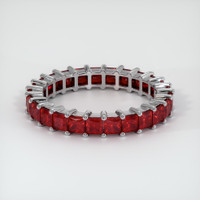 14K White Gold Ruby Eternity Wedding Band Video
