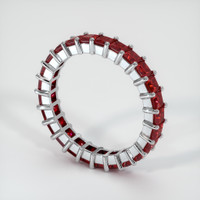 14K White Gold Ruby Eternity Wedding Band Image
