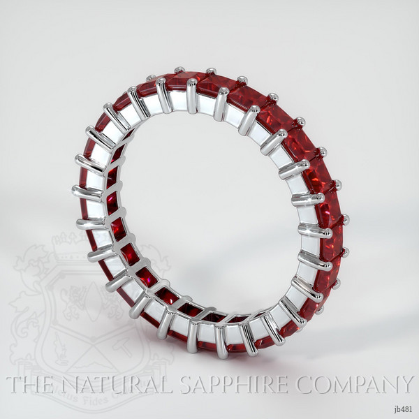 14K White Gold Ruby Eternity Wedding Band