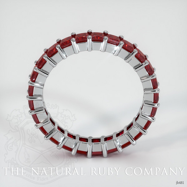 14K White Gold Ruby Eternity Wedding Band