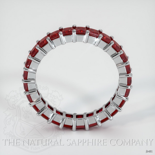 18K White Gold Ruby Eternity Wedding Band