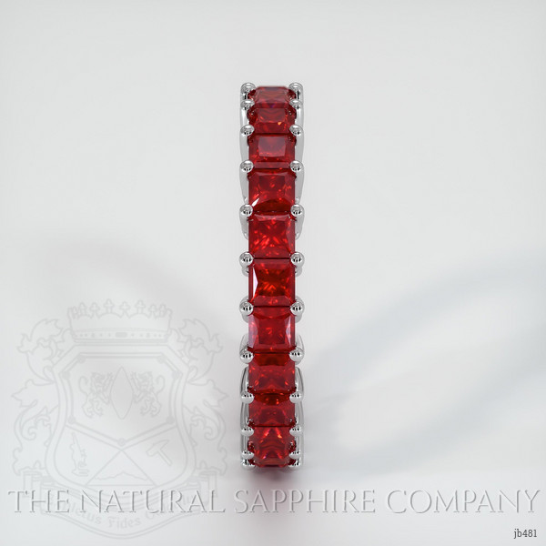 18K White Gold Ruby Eternity Wedding Band