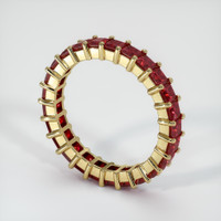14K Yellow Gold Ruby Eternity Wedding Band Image
